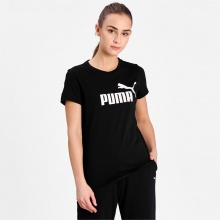 Puma Koszulka Fitness Essentials Logo (100% Bawełna) czarna Damska